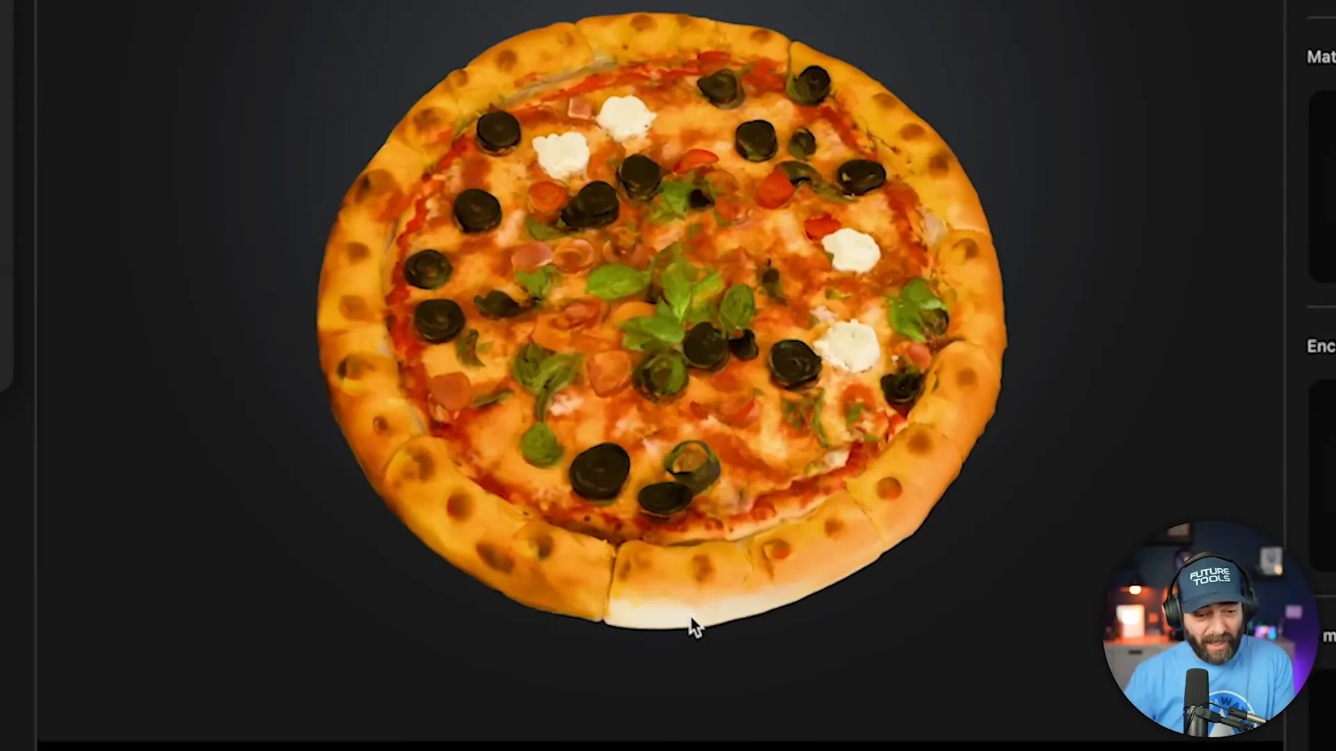 3D pizza model generated by Meshy 5